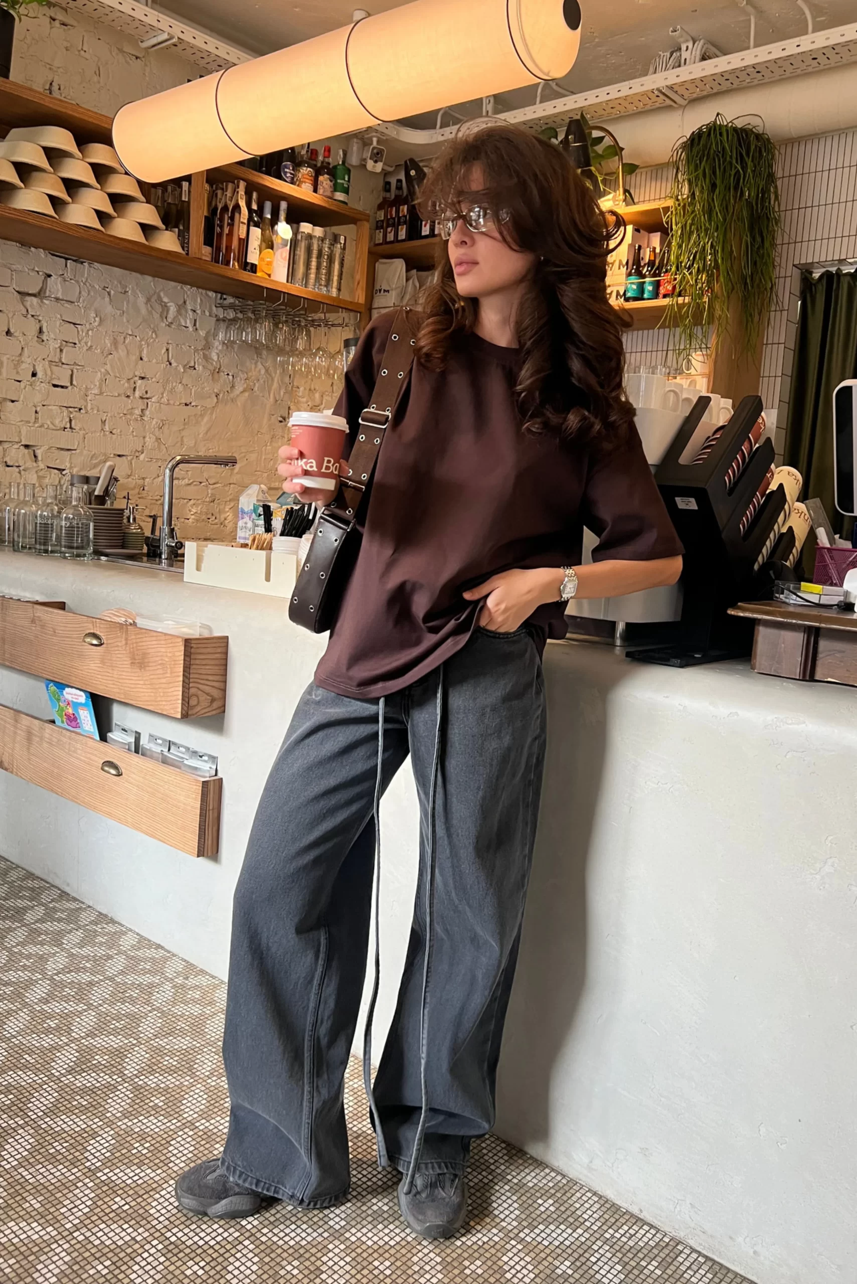 ФУТБОЛКА OVERSIZE/ ШОКОЛАД