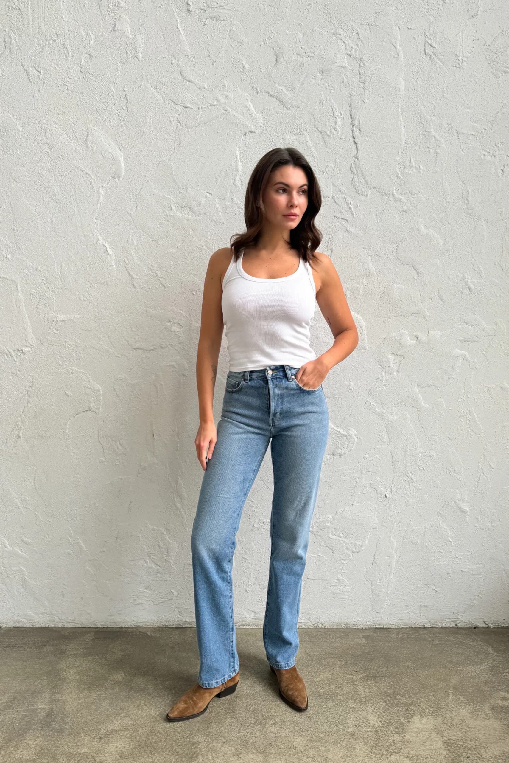 ДЖИНСИ STRAIGHT/БЛАКИТНИЙ